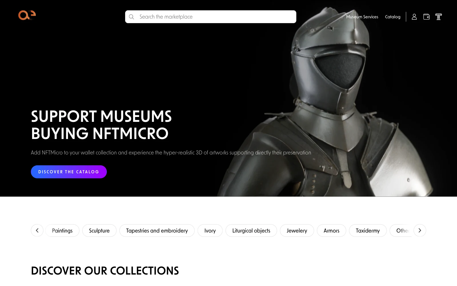 FUND: the aerariumchain.io marketplace, where supporters buy NFTMicro of the collection
